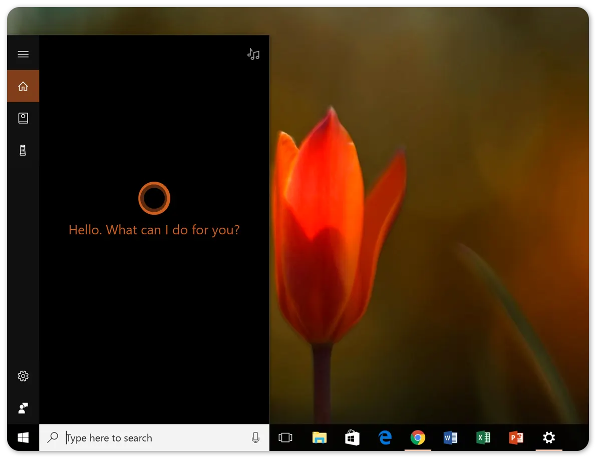 Cortana greeting