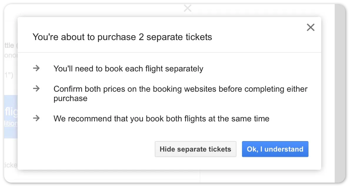 Google Flights booking recommendation