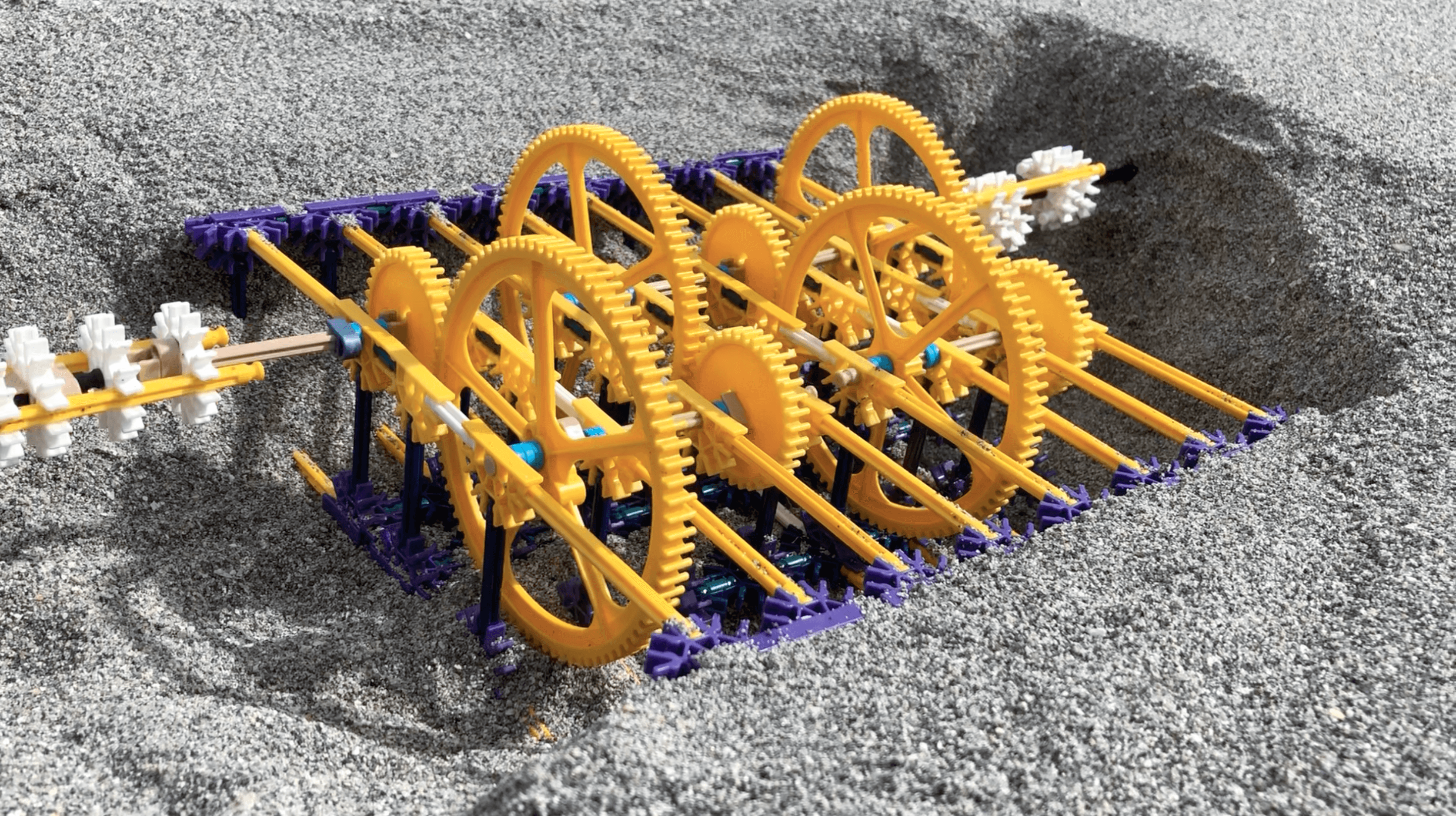 Differential gear section of the K'nex build