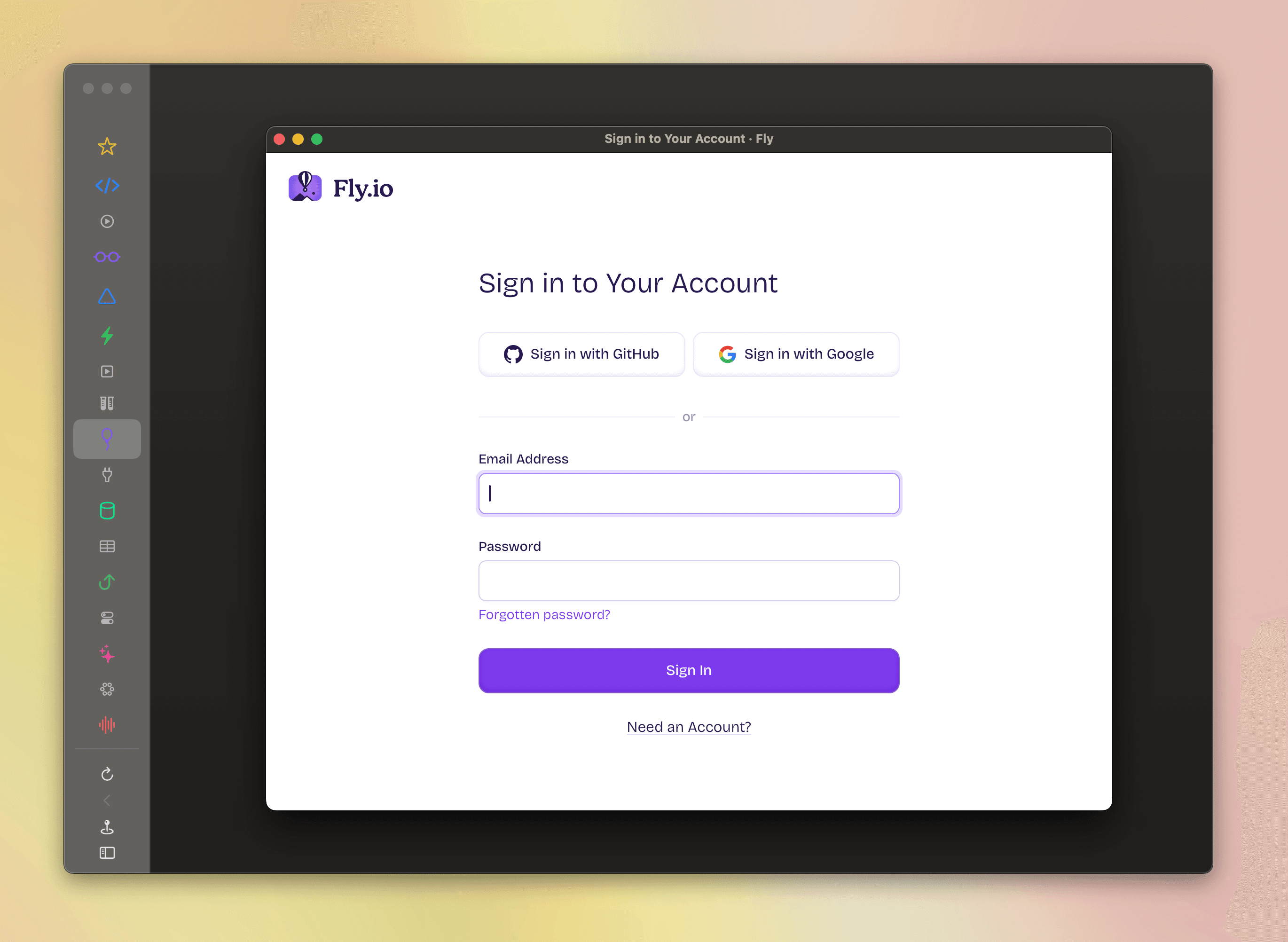 Authentication window
