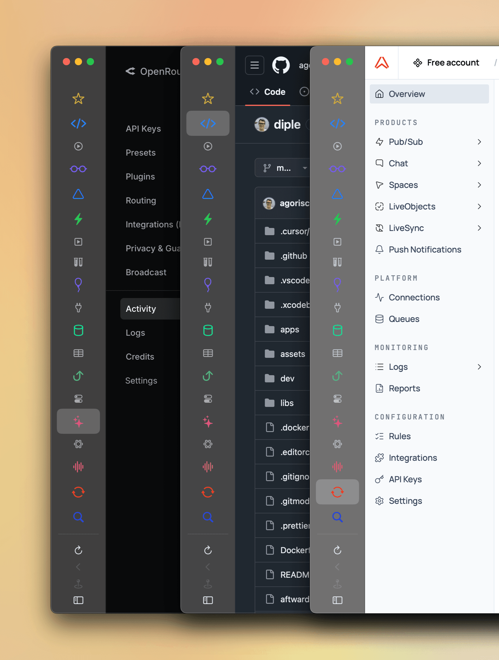 Color accents applied to Globe's top bar