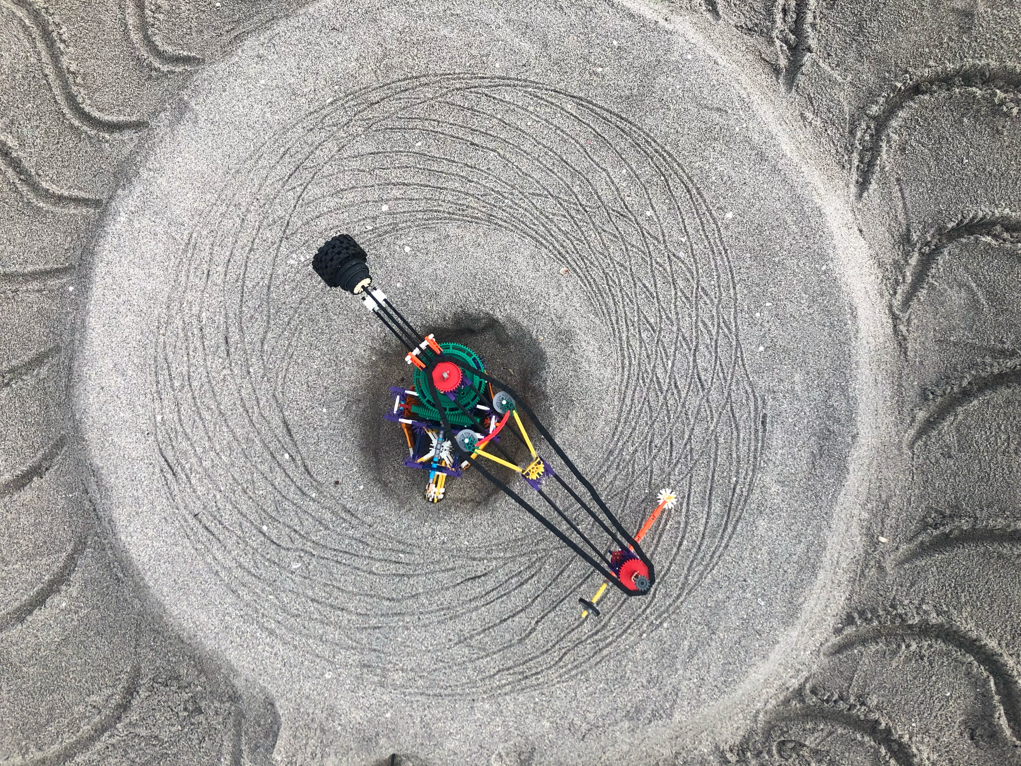 Aerial view of an in-progress spiral